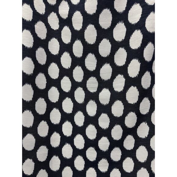 Ann Taylor LOFT Skirt Womens 10 Ikat Polka Dot Navy &‎ White Pencil Retro - Picture 5 of 6